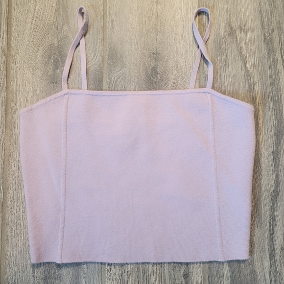 Express lavender corset style crop top, size small - Picture 2 of 4